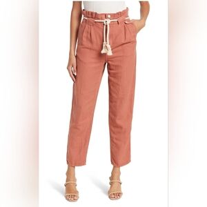 Linen Cotton Veronica Beard high waist pants all natural fibers